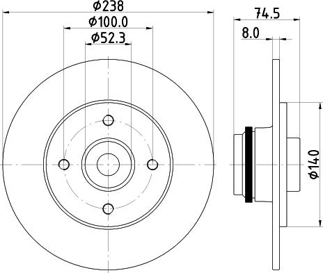 Mintex MDC2266 - Тормозной диск autospares.lv