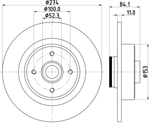 Mintex MDC2201 - Тормозной диск autospares.lv