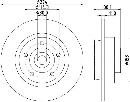 Mintex MDC2284 - Тормозной диск autospares.lv