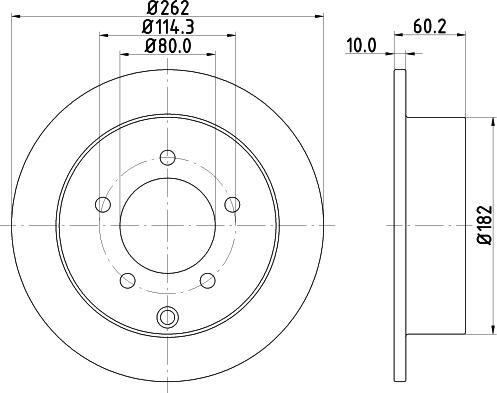 Mintex MDC2234 - Тормозной диск autospares.lv