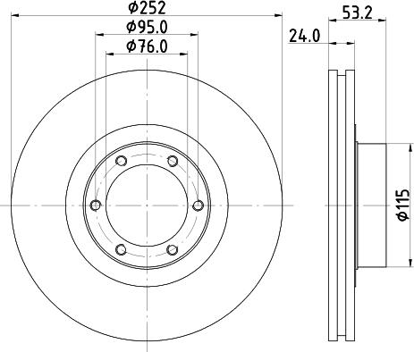Mintex MDC222 - Тормозной диск autospares.lv