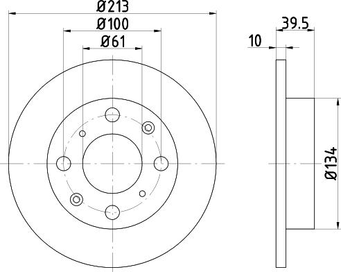 Mintex MDC754 - Тормозной диск autospares.lv