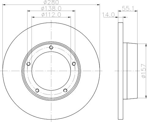 Mintex MDC752 - Тормозной диск autospares.lv