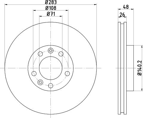 Mintex MDC702 - Тормозной диск autospares.lv