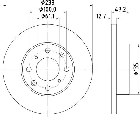 Mintex MDC707 - Тормозной диск autospares.lv