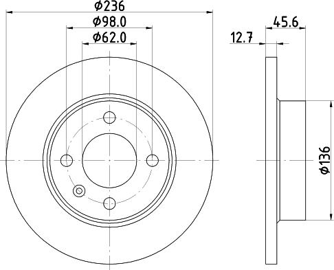 Mintex MDC711 - Тормозной диск autospares.lv