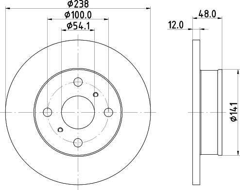 Mintex MDC725 - Тормозной диск autospares.lv