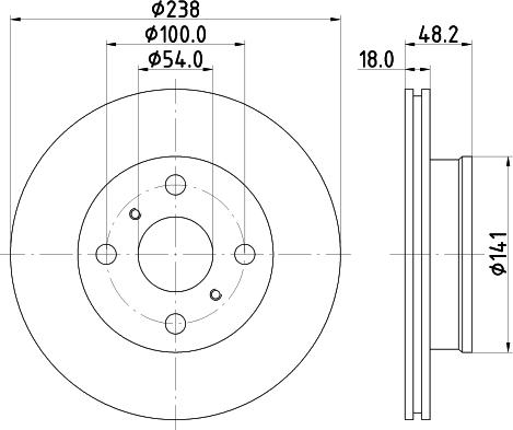Mintex MDC726 - Тормозной диск autospares.lv
