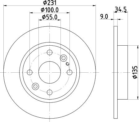 Mintex MDC772 - Тормозной диск autospares.lv