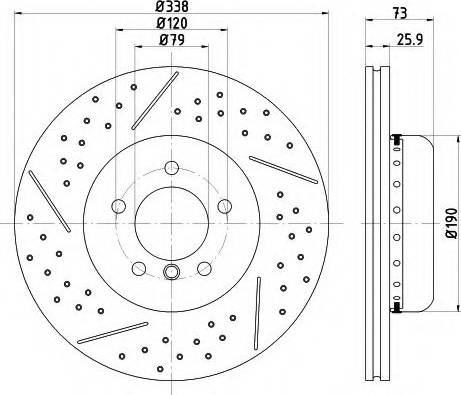 Mintex MDCB2597 - Тормозной диск autospares.lv