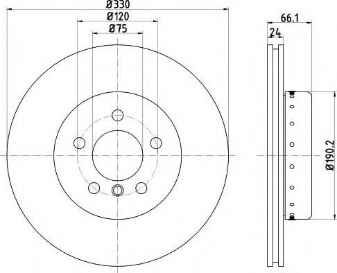 Mintex MDCB2584 - Тормозной диск autospares.lv