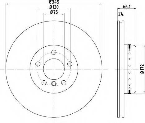 Mintex MDCB2573 - Тормозной диск autospares.lv