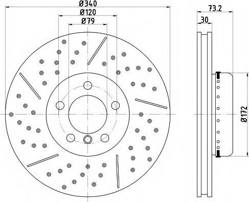 Mintex MDCB2572 - Тормозной диск autospares.lv