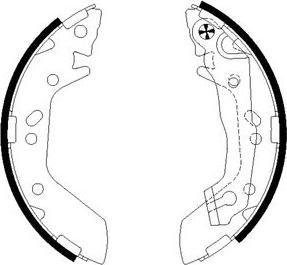 Mintex MFR496 - Комплект тормозных колодок, барабанные autospares.lv