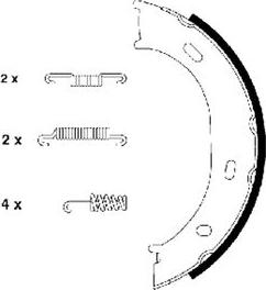 Mintex MFR488 - Комплект тормозов, ручник, парковка autospares.lv