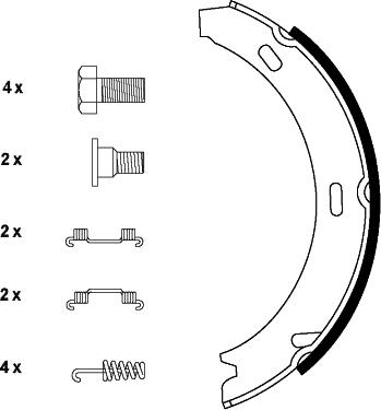 Mintex MFR650 - Комплект тормозов, ручник, парковка autospares.lv