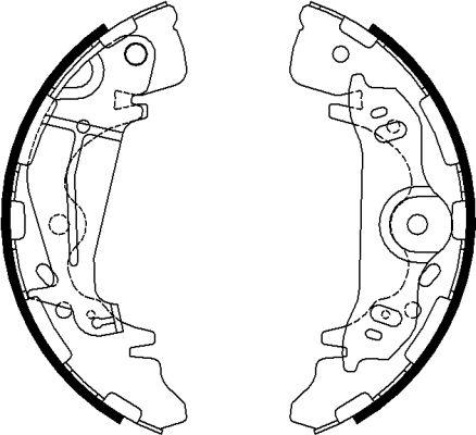 Mintex MFR668 - Комплект тормозных колодок, барабанные autospares.lv