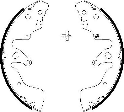 Mintex MFR608 - Комплект тормозных колодок, барабанные autospares.lv