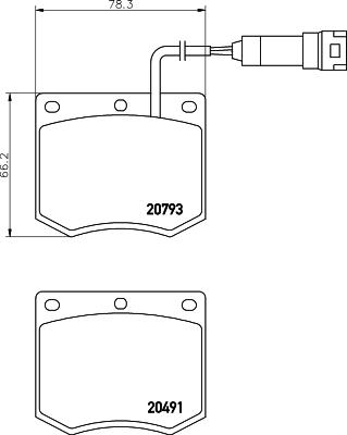 Mintex MGB693 - Тормозные колодки, дисковые, комплект autospares.lv