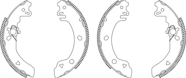 Mintex MSK062 - Комплект тормозных колодок, барабанные autospares.lv