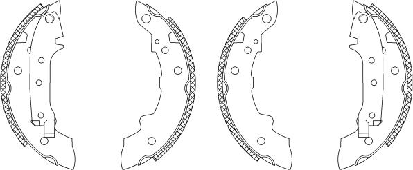 Mintex MSK015 - Комплект тормозных колодок, барабанные autospares.lv