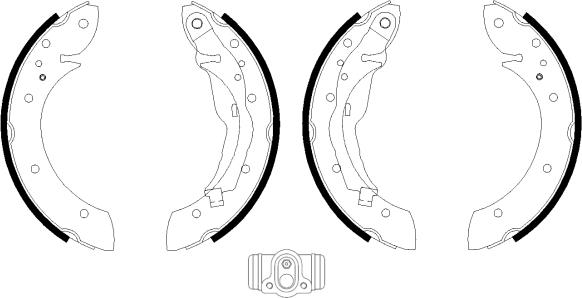 Mintex MSK147 - Комплект тормозных колодок, барабанные autospares.lv