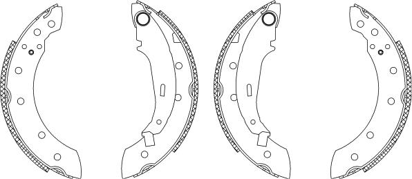 Mintex MSK155 - Комплект тормозных колодок, барабанные autospares.lv