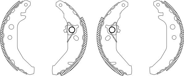 Mintex MSK151 - Комплект тормозных колодок, барабанные autospares.lv