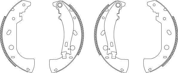 Mintex MSK162 - Комплект тормозных колодок, барабанные autospares.lv