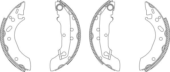 Mintex MSK102 - Комплект тормозных колодок, барабанные autospares.lv