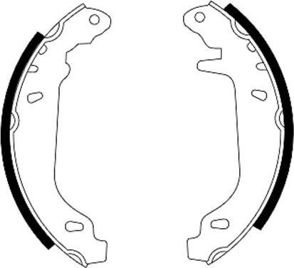 Mintex MSK214 - Комплект тормозных колодок, барабанные autospares.lv