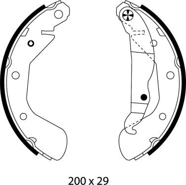 Mintex MSK225 - Комплект тормозных колодок, барабанные autospares.lv