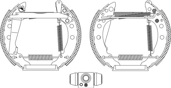 Mintex MSP099 - Комплект тормозных колодок, барабанные autospares.lv