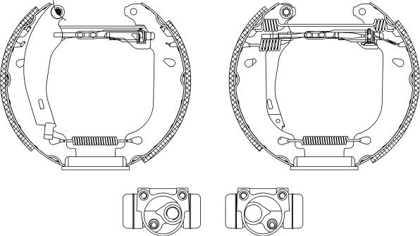 Mintex MSP045 - Комплект тормозных колодок, барабанные autospares.lv