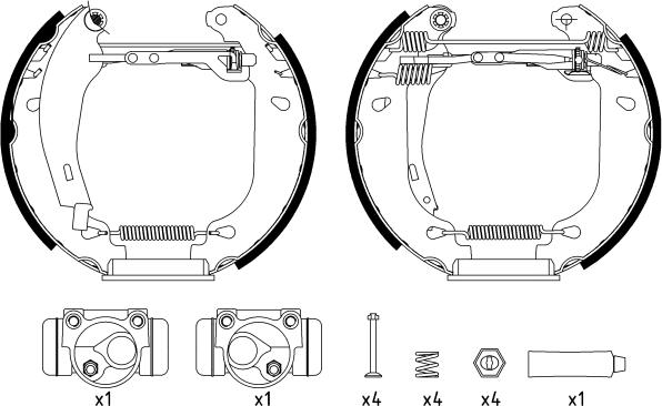 Mintex MSP087 - Комплект тормозных колодок, барабанные autospares.lv