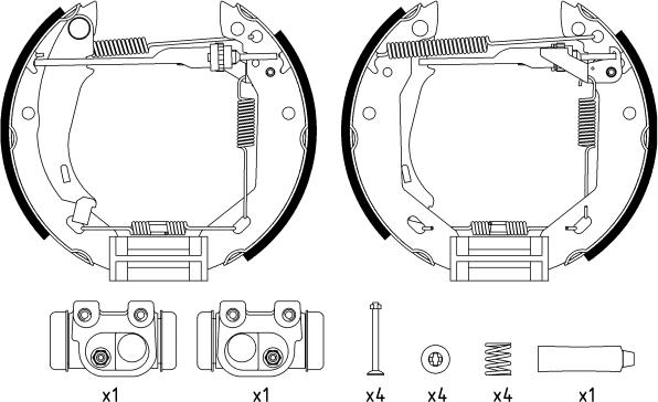 Mintex MSP076 - Комплект тормозных колодок, барабанные autospares.lv