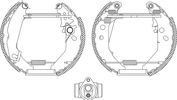 Mintex MSP185 - Комплект тормозных колодок, барабанные autospares.lv