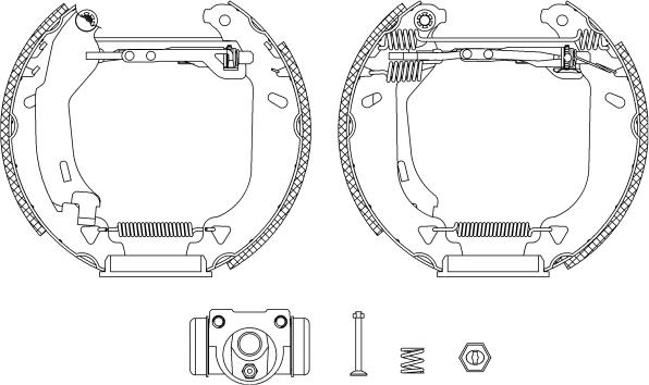 Mintex MSP131 - Комплект тормозных колодок, барабанные autospares.lv