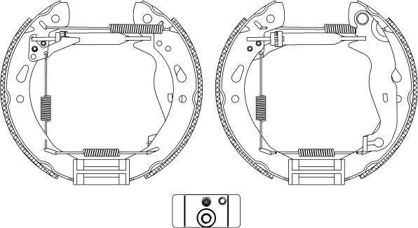 Mintex MSP336 - Комплект тормозных колодок, барабанные autospares.lv