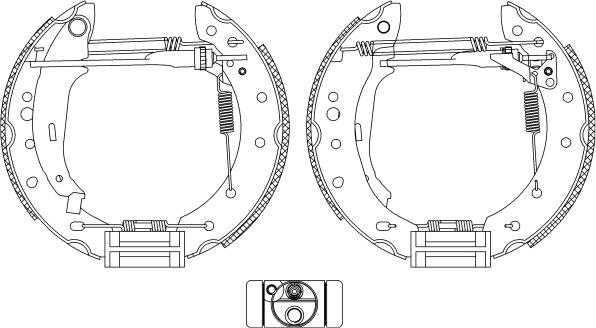 Mintex MSP338 - Комплект тормозных колодок, барабанные autospares.lv