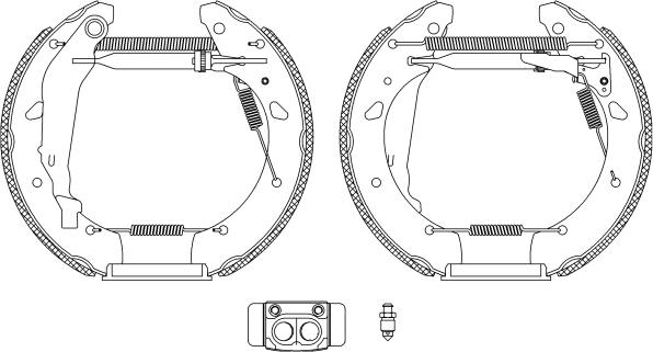 Mintex MSP244 - Комплект тормозных колодок, барабанные autospares.lv