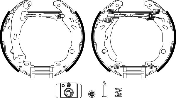 Mintex MSP245 - Комплект тормозных колодок, барабанные autospares.lv