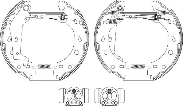 Mintex MSP233 - Комплект тормозных колодок, барабанные autospares.lv