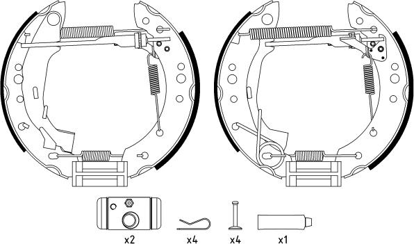 Mintex MSP220 - Комплект тормозных колодок, барабанные autospares.lv