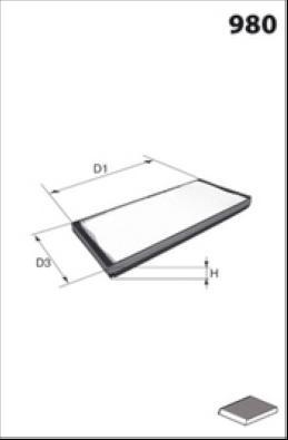 MISFAT HB422 - Фильтр воздуха в салоне autospares.lv