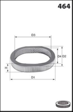 MISFAT R1206 - Воздушный фильтр, двигатель autospares.lv