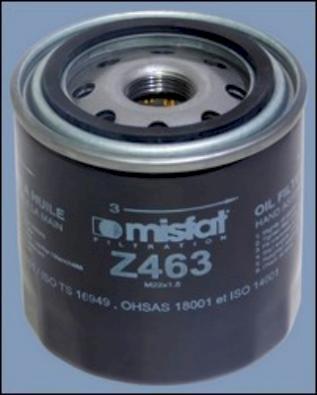 MISFAT Z463 - Масляный фильтр autospares.lv