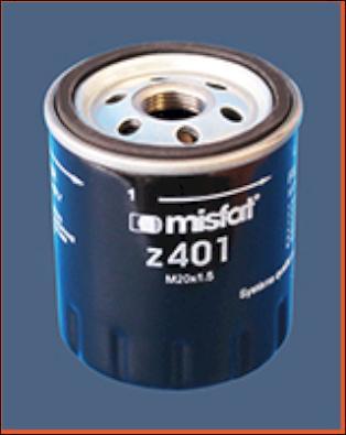 MISFAT Z401 - Масляный фильтр autospares.lv