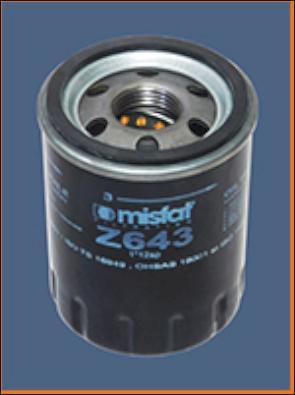 MISFAT Z643 - Масляный фильтр autospares.lv