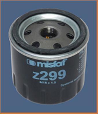 MISFAT Z299 - Масляный фильтр autospares.lv